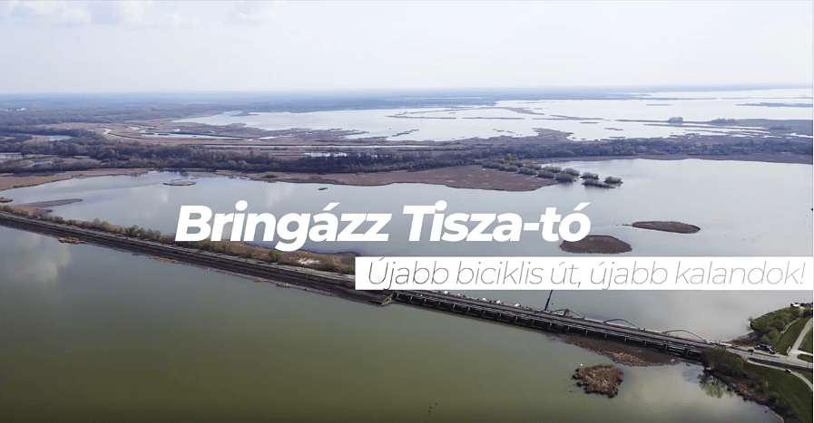 Kisfilm a Poroszló-Tiszafüred között épülő kerékpárútról