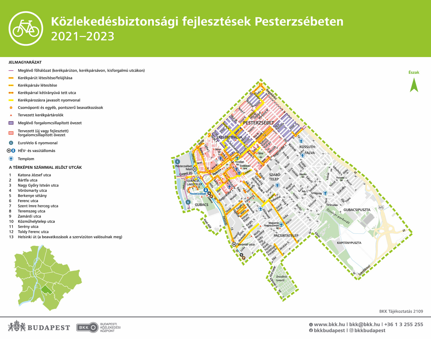 Új kerékpáros útvonalakon lehet majd közlekedni Pesterzsébeten