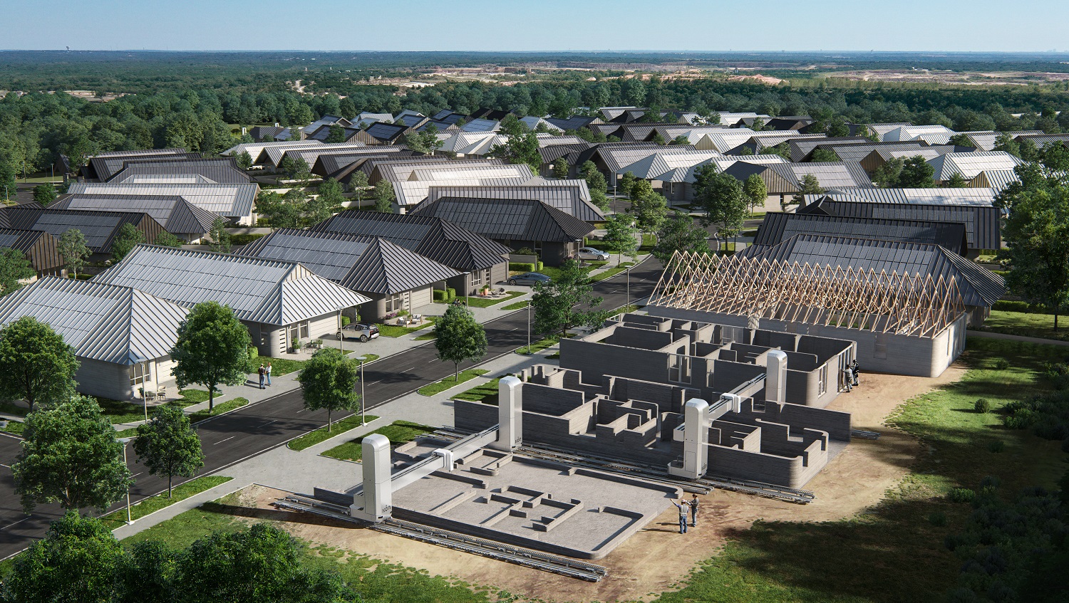 A világ legnagyobb, 3D-nyomtatott házakból álló kertvárosát építik Texas-ban