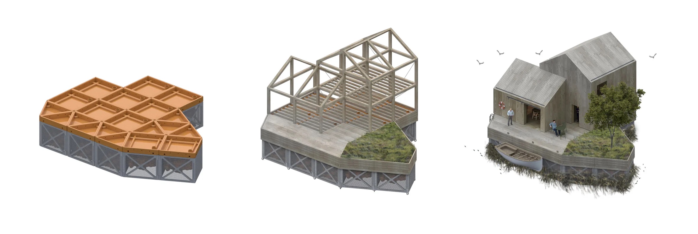 Sokoldalú „laposdobozos” rendszer úszó házak építésére