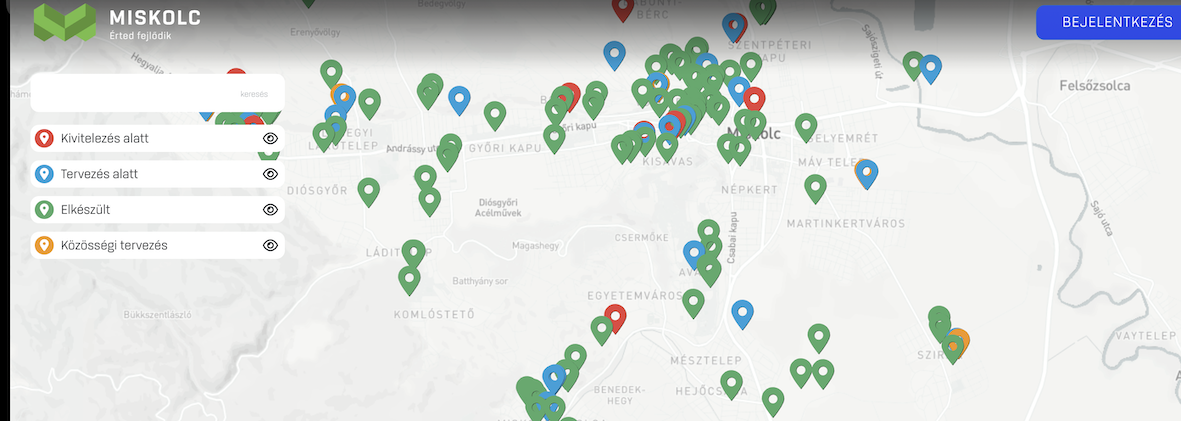 Elkészült Miskolc beruházási térképe